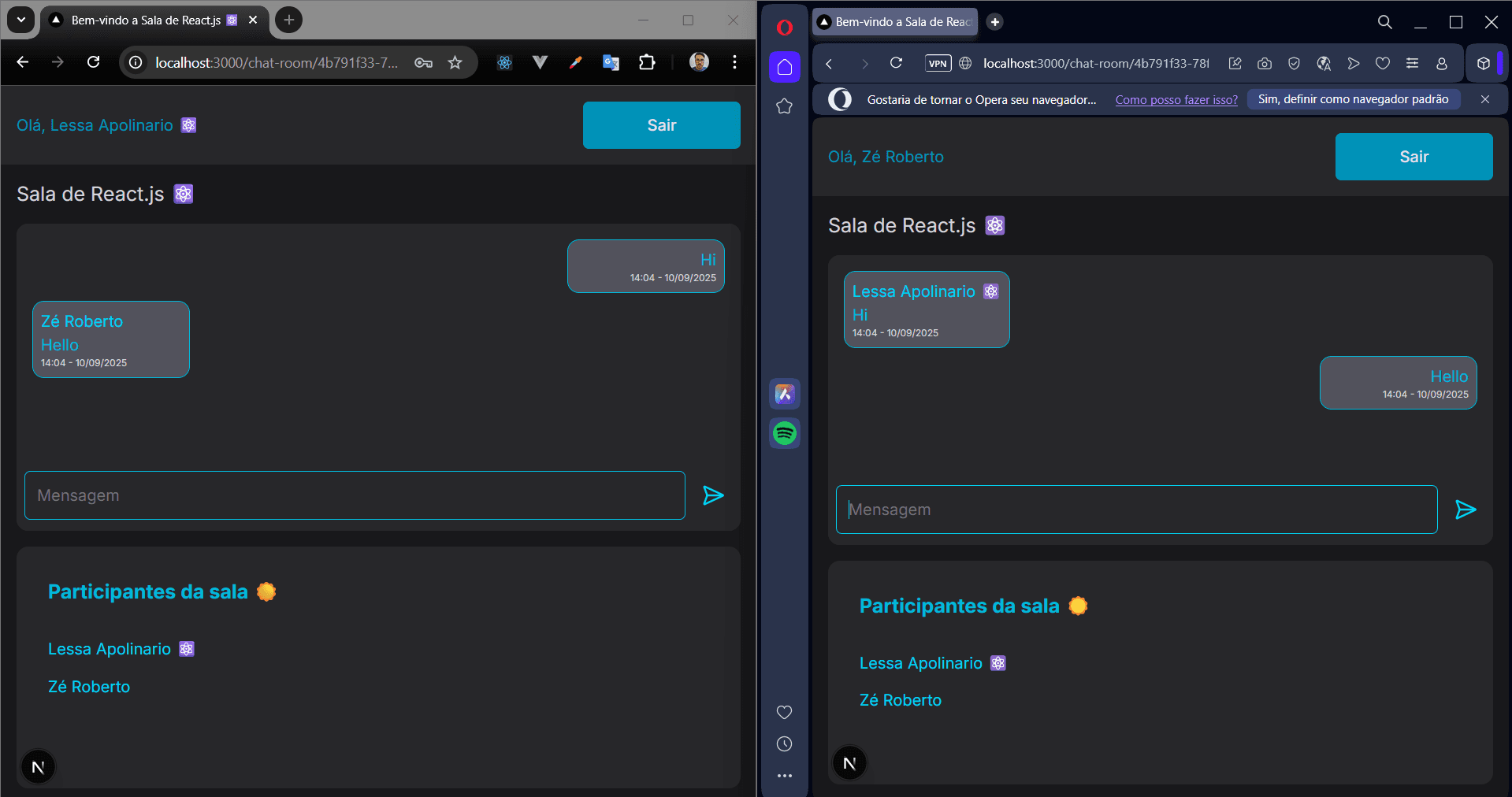 Real-time chat with Next.js